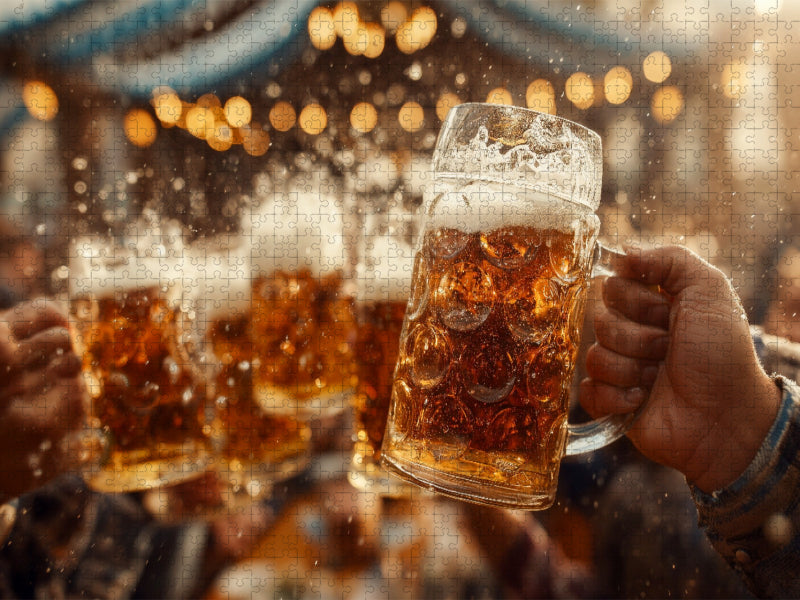 Freibier im Festzelt - Prost, Buam! - CALVENDO Foto-Puzzle'
