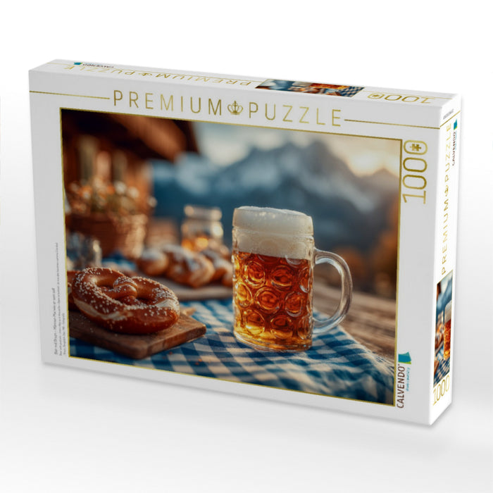 Bier mit Brezn - Männer-Mai wie er sein soll - CALVENDO Foto-Puzzle'