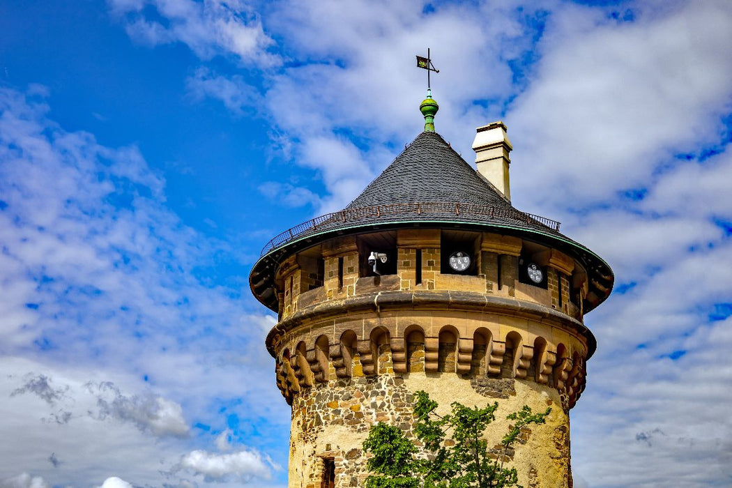 Premium Textil-Leinwand Der Wachturm an der Schlossterasse