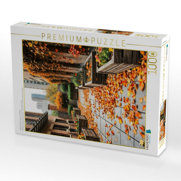Goldener Gartenmoment im Oktober - CALVENDO Foto-Puzzle'