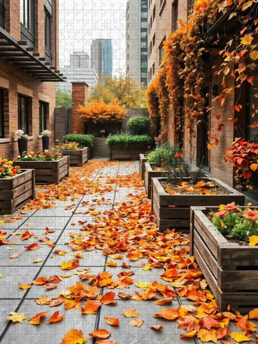 Goldener Gartenmoment im Oktober - CALVENDO Foto-Puzzle'