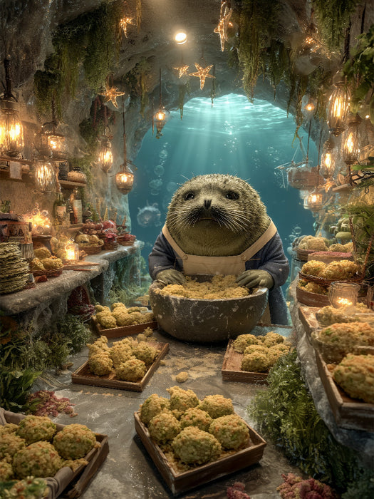 Otter als Bäcker unter dem Meer - CALVENDO Foto-Puzzle'