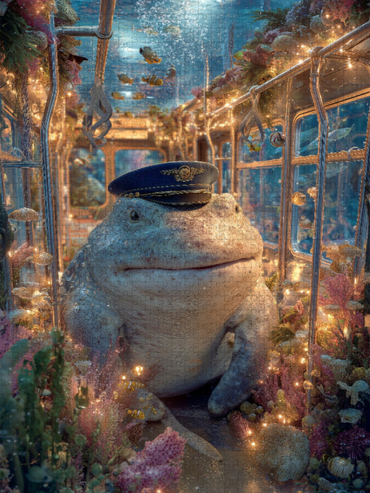 Wal als Busfahrer im Korallenriff - CALVENDO Foto-Puzzle'