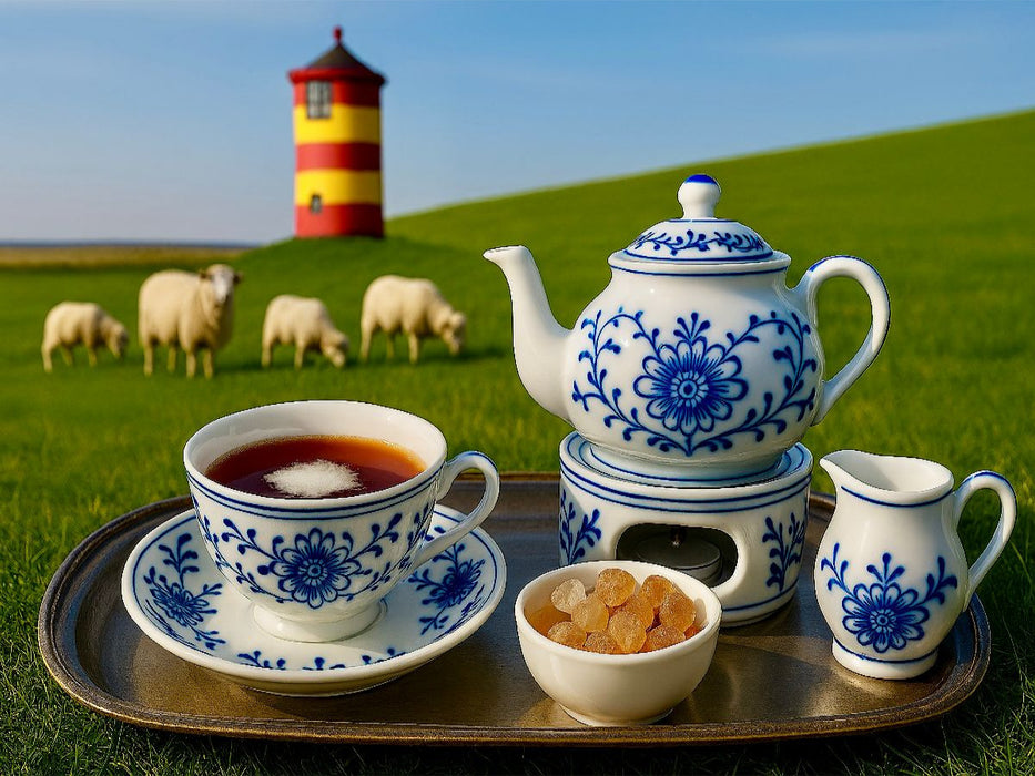 Ostfriesische Teezeremonie mit Wölkchen - CALVENDO Foto-Puzzle'