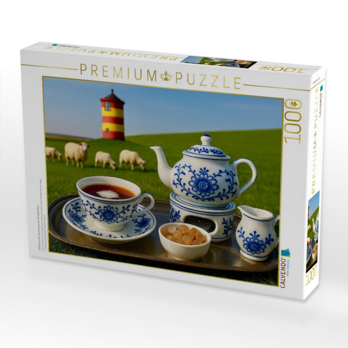 Ostfriesische Teezeremonie mit Wölkchen - CALVENDO Foto-Puzzle'