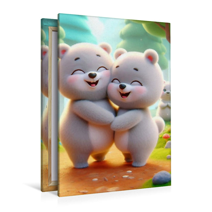 Premium Textil-Leinwand Wir tanzen vor Freude