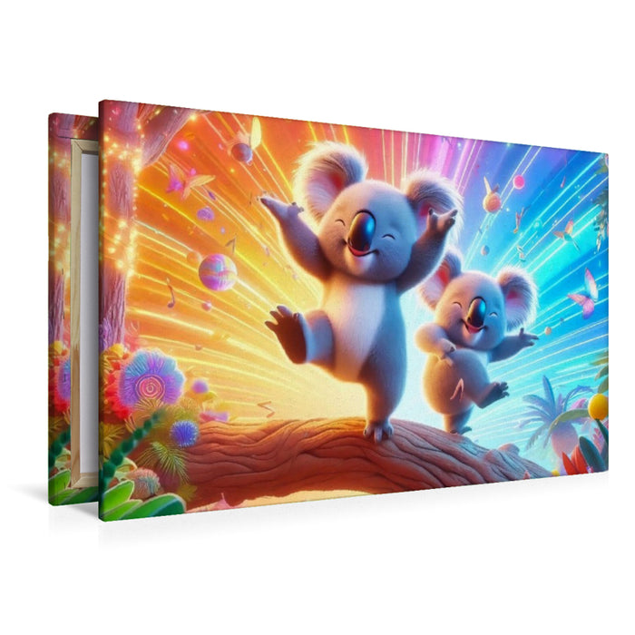 Premium Textil-Leinwand Wir tanzen vor Freude