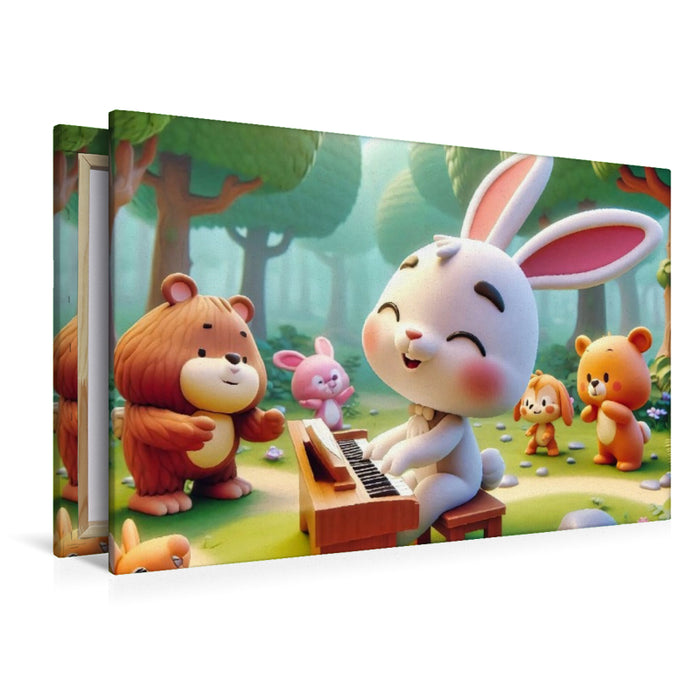 Premium Textil-Leinwand Der Wald ist voller Musik
