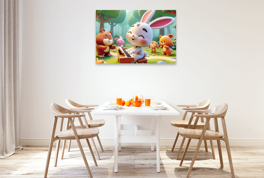 Premium Textil-Leinwand Der Wald ist voller Musik