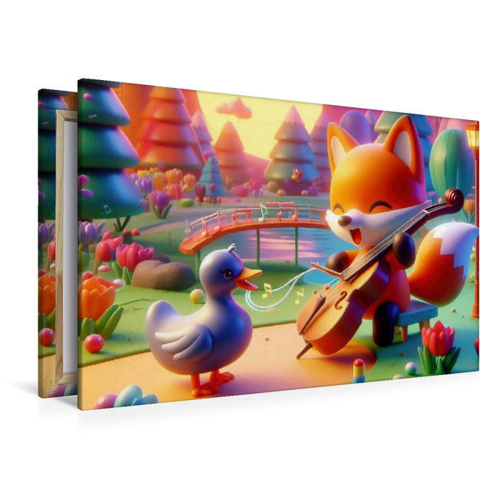 Premium Textil-Leinwand Ein Motiv aus dem Kalender Kunterbunte Kinderträume