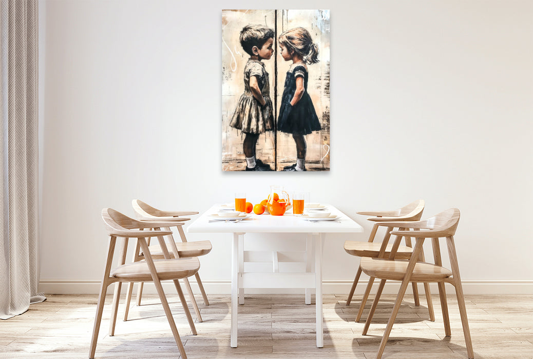 Premium Textil-Leinwand Ein Motiv aus dem Kalender Wenn Mauern sprechen könnten