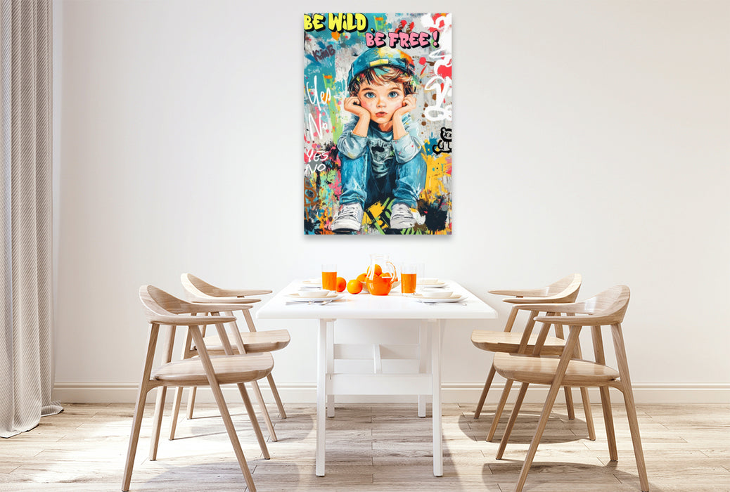 Premium Textil-Leinwand Ein Motiv aus dem Kalender Wenn Mauern sprechen könnten