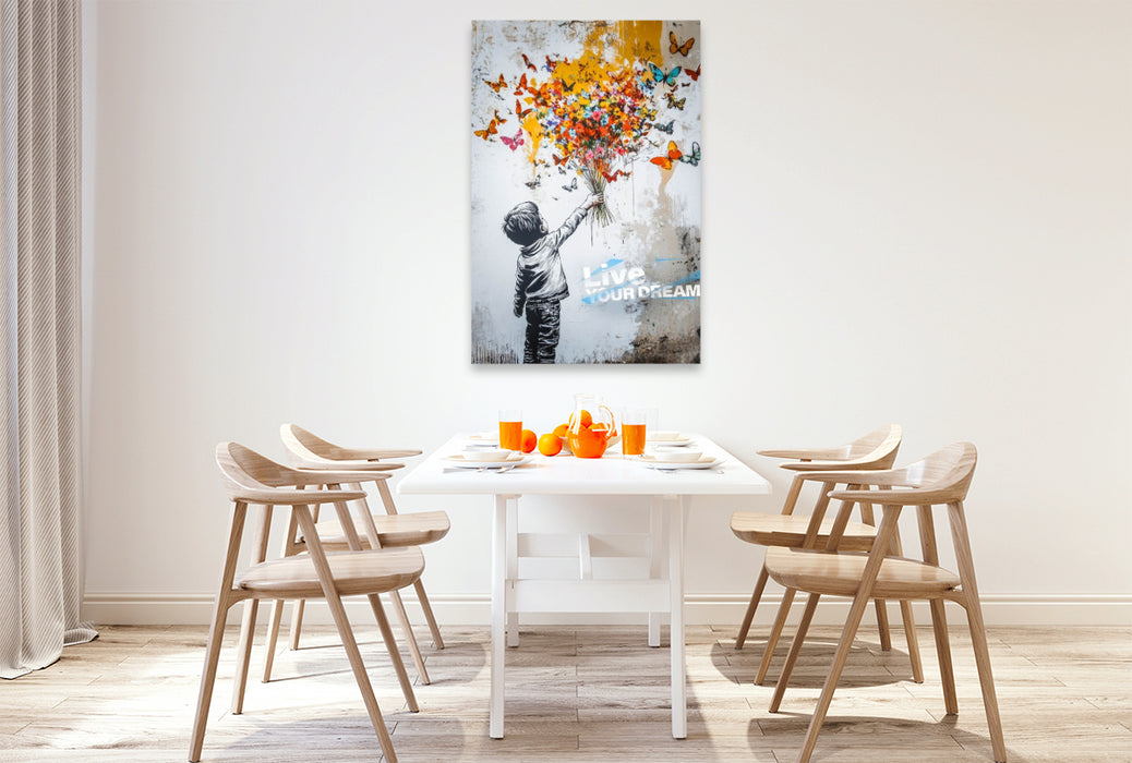 Premium Textil-Leinwand Ein Motiv aus dem Kalender Wenn Mauern sprechen könnten