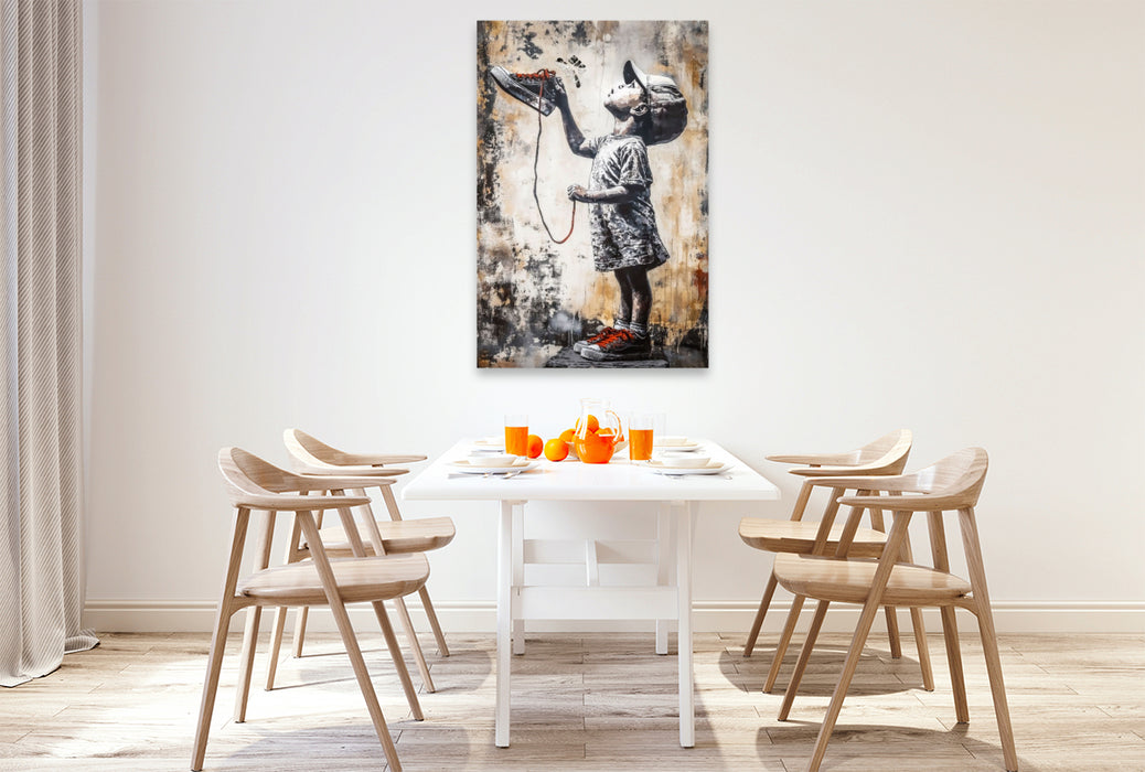 Premium Textil-Leinwand Ein Motiv aus dem Kalender Wenn Mauern sprechen könnten