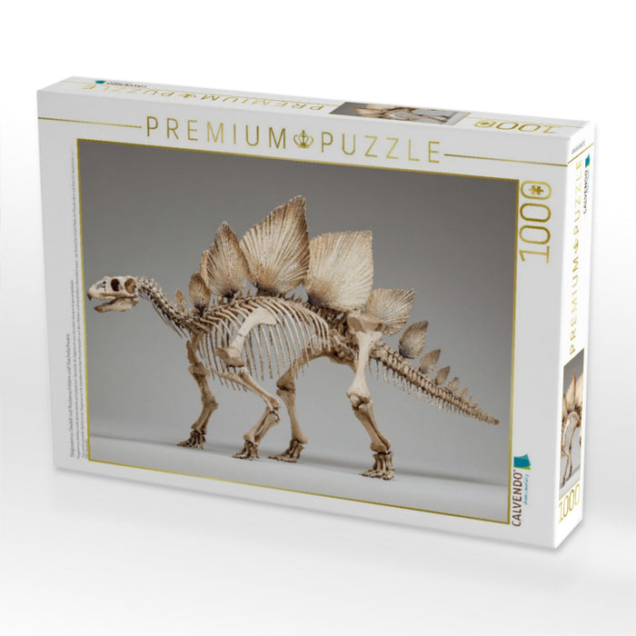 Stegosaurus-Skelett mit Rückenschildern und Stachelschwanz - CALVENDO Foto-Puzzle'