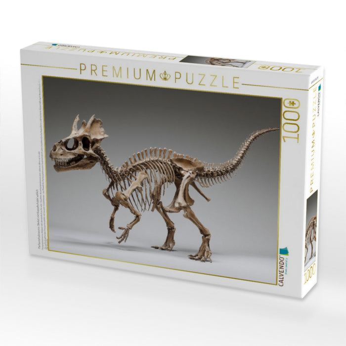 Pachycephalosaurus-Skelett mit Kuppelschädel seitlich - CALVENDO Foto-Puzzle'