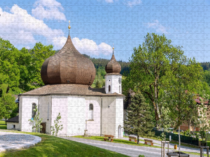Pfarrkirche Mariä Hilf vom Stern in Zelezna Ruda - CALVENDO Foto-Puzzle'
