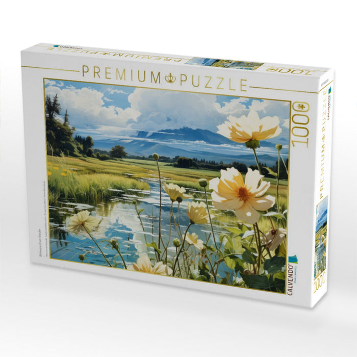 Blütenpracht am Seeufer - CALVENDO Foto-Puzzle'