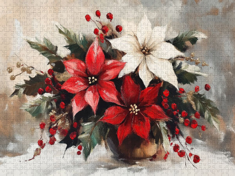 Weihnachtssterne - CALVENDO Foto-Puzzle'