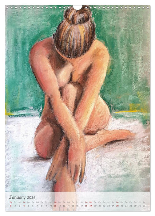 Body Colours - Colorful Nude Painting (CALVENDO Monthly Calendar 2026)