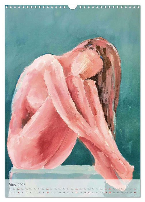 Body Colours - Colorful Nude Painting (CALVENDO Monthly Calendar 2026)