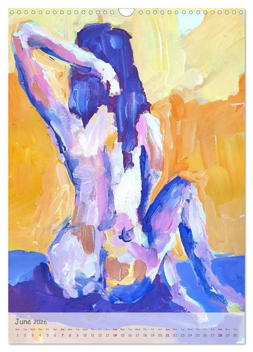 Body Colours - Colorful Nude Painting (CALVENDO Monthly Calendar 2026)