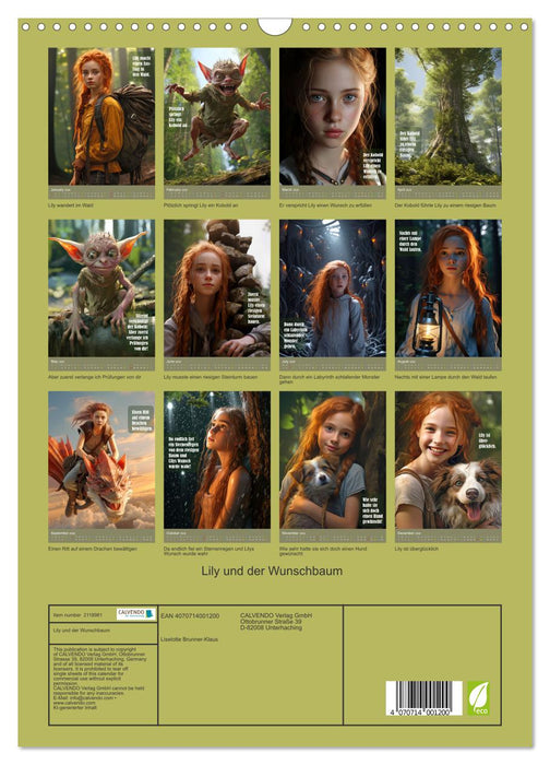 Lily and the wishing tree (CALVENDO Monthly Calendar 2026)