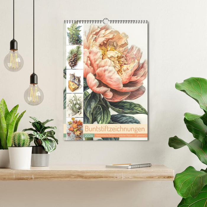 Colored pencil drawings (CALVENDO Monthly Calendar 2026)