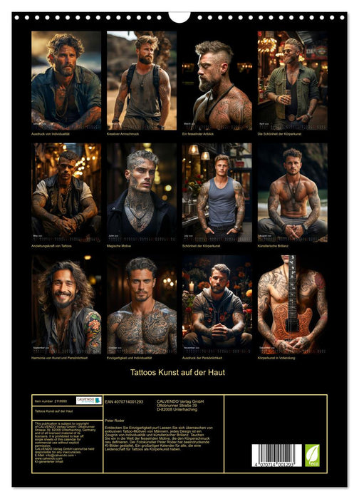 Tattoos art on the skin (CALVENDO Monthly Calendar 2026)
