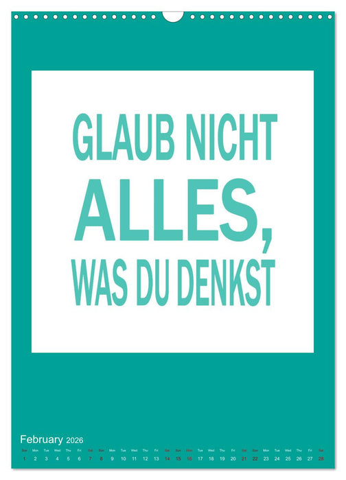 Memo an mich (CALVENDO Monthly Calendar 2026)