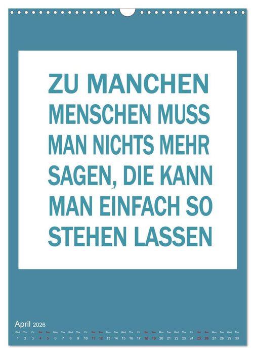 Memo an mich (CALVENDO Monthly Calendar 2026)