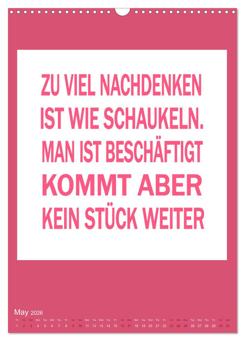 Memo an mich (CALVENDO Monthly Calendar 2026)