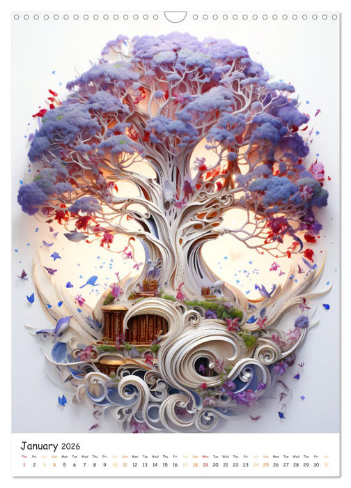 Magic pages - Discover the magic of books (CALVENDO Monthly Calendar 2026)