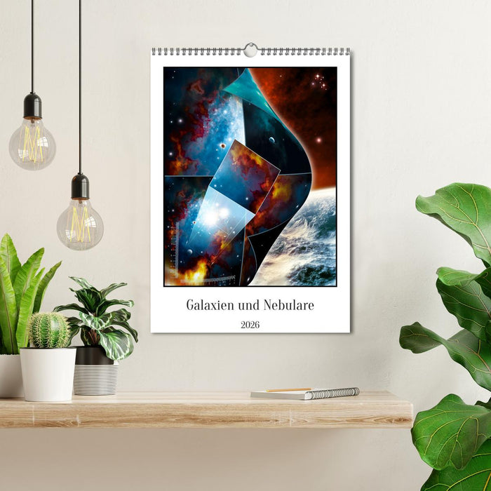 Galaxies and Nebulars (CALVENDO Monthly Calendar 2026)