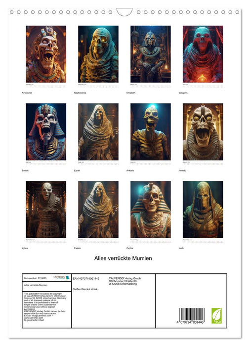 All crazy mummies (CALVENDO Monthly Calendar 2026)