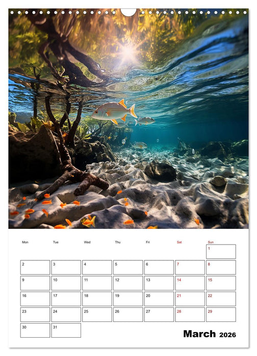 Turquoise pleasure (CALVENDO Monthly Calendar 2026)