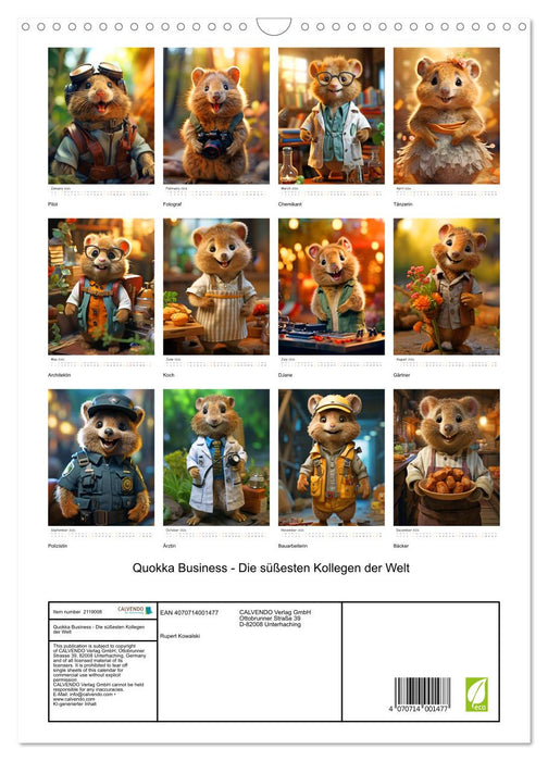 Quokka Business - The sweetest colleagues in the world (CALVENDO Monthly Calendar 2026)