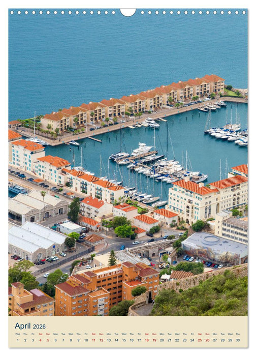 Gibraltar - Home of the Barbary apes on the Rock (CALVENDO Monthly Calendar 2026)