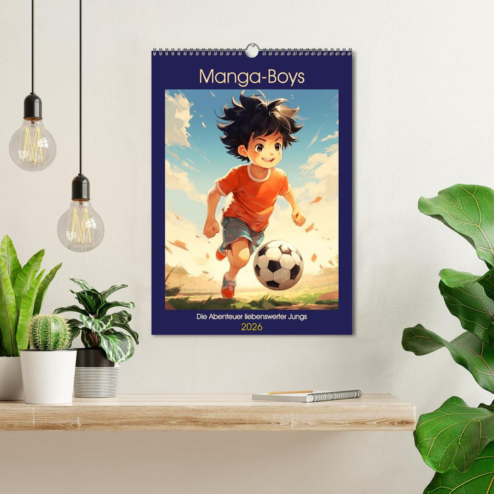 Manga Boys. The adventures of adorable boys (CALVENDO Monthly Calendar 2026)