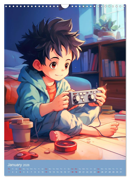 Manga Boys. The adventures of adorable boys (CALVENDO Monthly Calendar 2026)