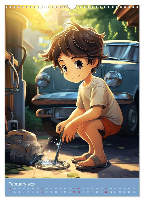 Manga Boys. The adventures of adorable boys (CALVENDO Monthly Calendar 2026)