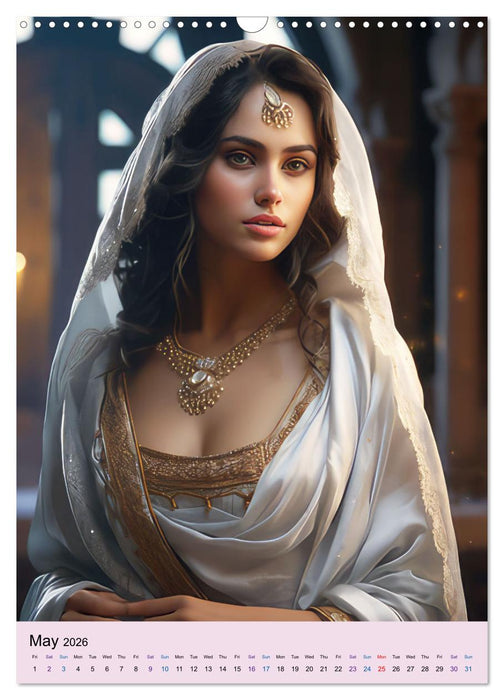 Arabian princesses fantasy pictures (CALVENDO Monthly Calendar 2026)