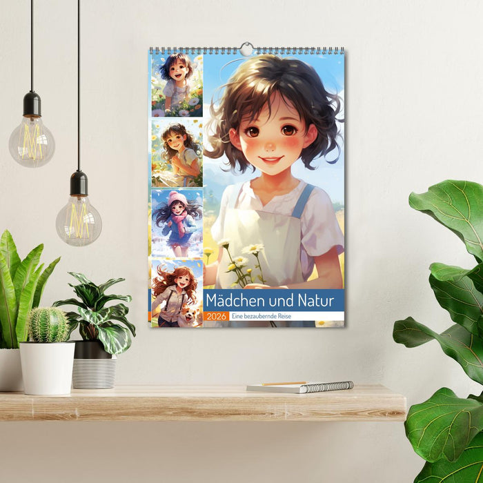 Girls and Nature. An enchanting journey (CALVENDO Monthly Calendar 2026)