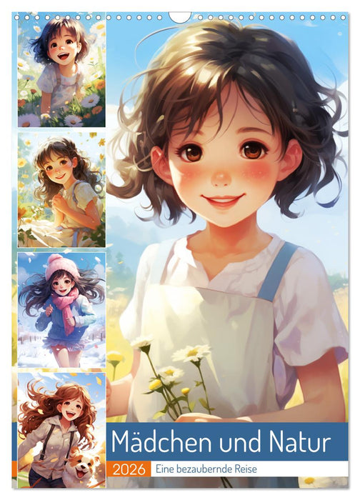 Girls and Nature. An enchanting journey (CALVENDO Monthly Calendar 2026)