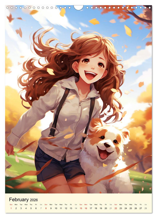 Girls and Nature. An enchanting journey (CALVENDO Monthly Calendar 2026)