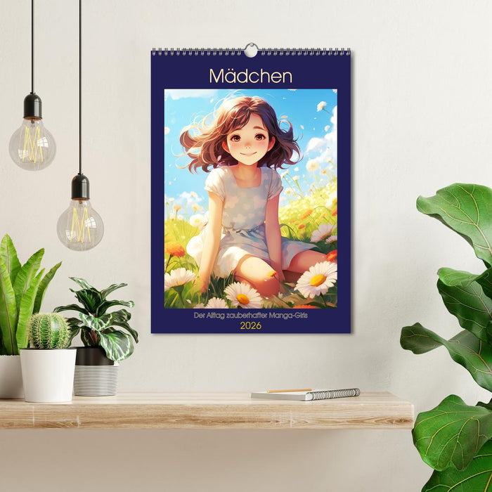 Girls. The everyday life of magical manga girls (CALVENDO Monthly Calendar 2026)
