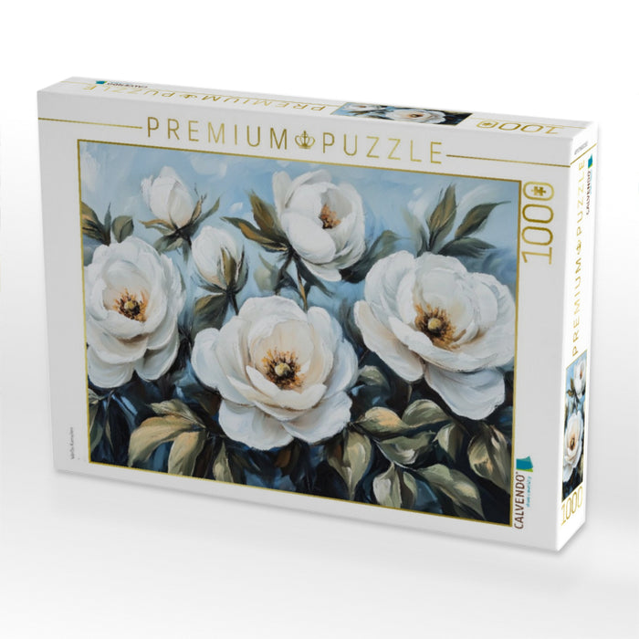 Weiße Kamelien - CALVENDO Foto-Puzzle'