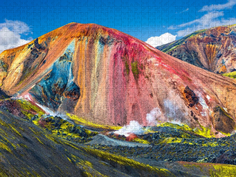 Island, Regenbogen Vulkanberge Landmannalaugar - CALVENDO Foto-Puzzle'