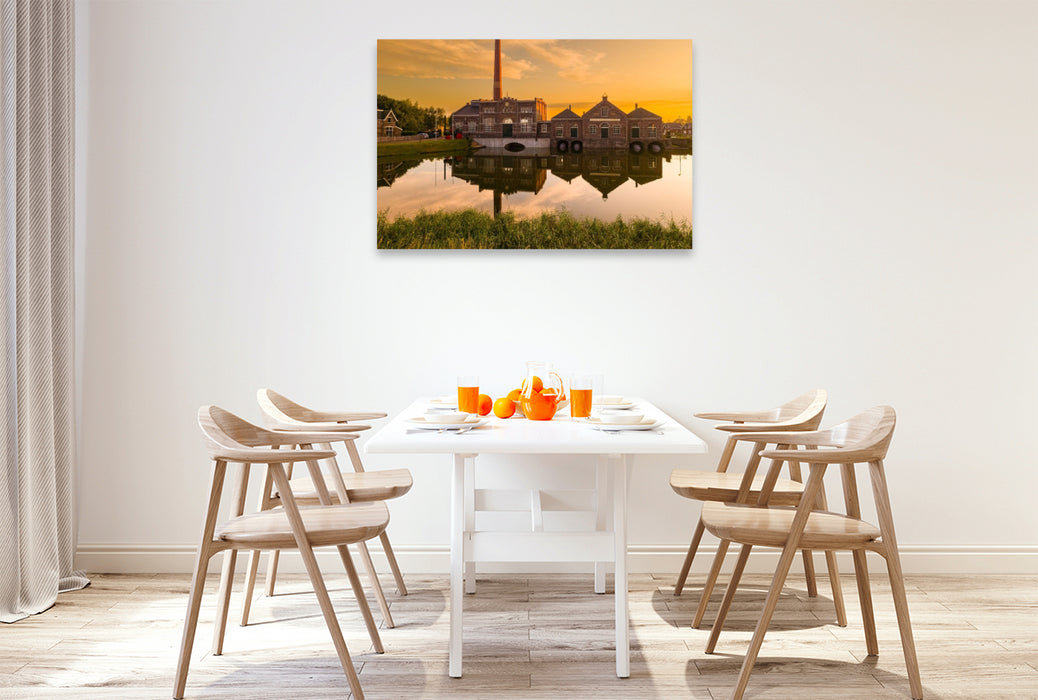 Premium Textil-Leinwand Dampfmaschinen-Museum