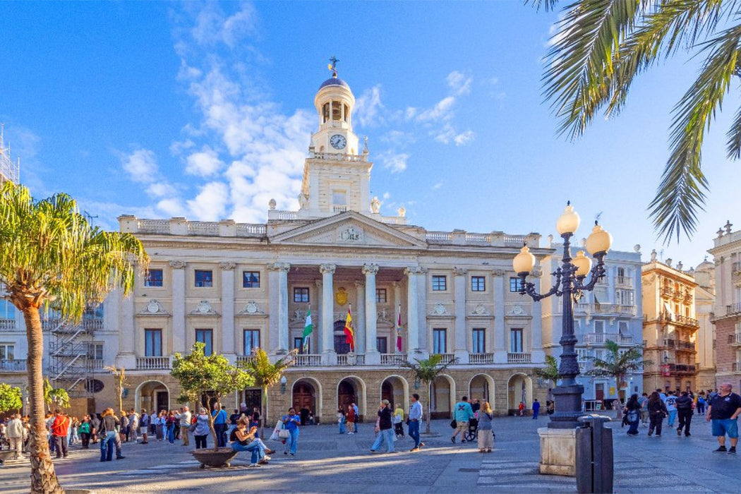 Premium Textil-Leinwand Das Rathaus San Juan